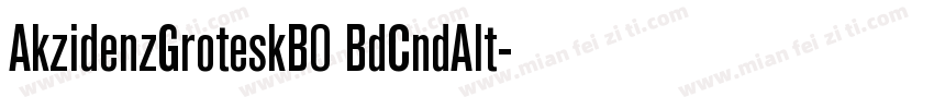 AkzidenzGroteskB0 BdCndAlt字体转换